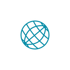Globe vector design element icon, logo, travel agency concept