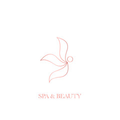 Monoline simple vector logos for spa and beauty salon