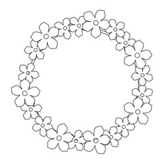 decorative frame with flowers