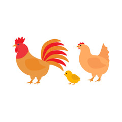 Cute beige and red cock