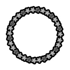 decorative frame with flowers