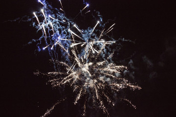 colorful fireworks are often launched at the New Year's Day celebrations