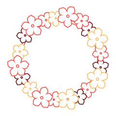 decorative frame with flowers