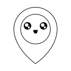 kawaii location pin icon
