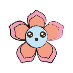 kawaii tropical flower icon