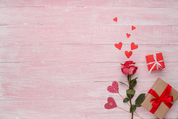 Happy Valentines Day love celebration in a rustic style isolated.