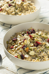 Healthy Organic Superfood Oatmeal Breakfast