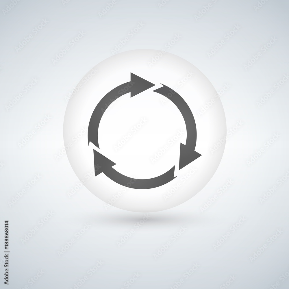 Poster refresh icon in circle or bubble
