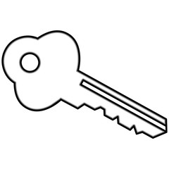 Car Key Illustration - A vector cartoon illustration of a Car Key.