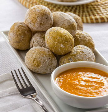 Wrinkled Potatoes Called Papas Arrugadas