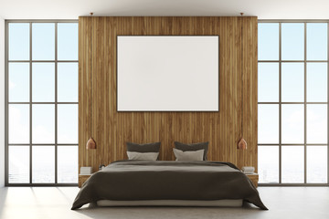 Wooden bedroom, poster