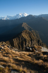 Himalayan mountain and ridge view