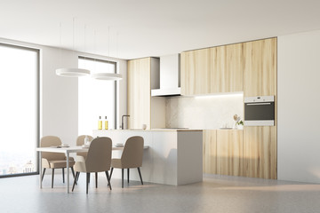 Wooden kitchen corner