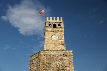 Clock Tower in Antalya City, Turkey