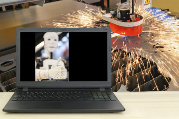 Robot on a computer display