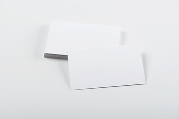 Business card of white color. Mockup. Isolated.