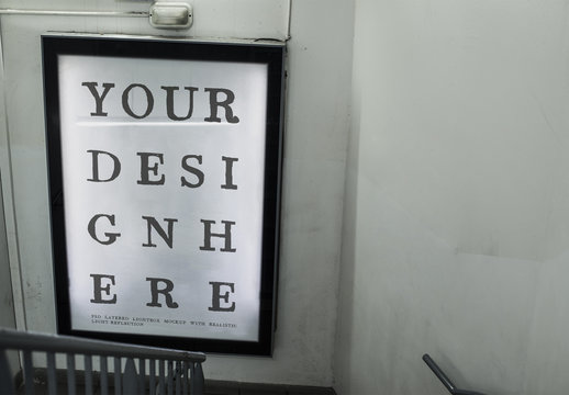 Indoor Framed Banner Advertisement Mockup 1