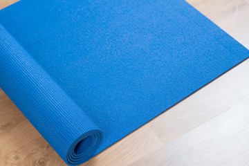 blue exercise mat