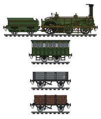 Fototapeta premium The historical steam train
