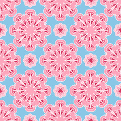 Abstract stylized floral seamless pattern. Hand drawn vector illustration
