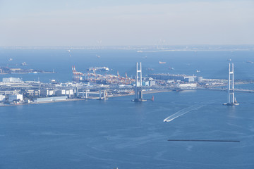 Fototapeta na wymiar 横浜風景　港と埠頭　大黒埠頭