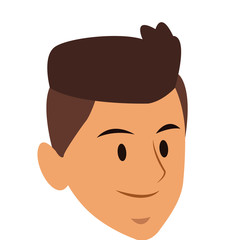 Fototapeta premium Young man face cartoon icon vector illustration graphic design
