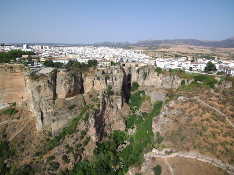 Ronda,ciudad monumental de Málaga (Andalucia,España) situada sobre un desfiladero