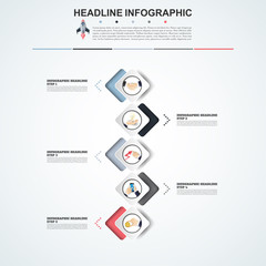 Abstract infographics number options template. Vector illustration. Can be used for workflow layout, diagram, business step options, banner, web design.