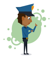 Policeman cartoon design icon vector illustration graphic