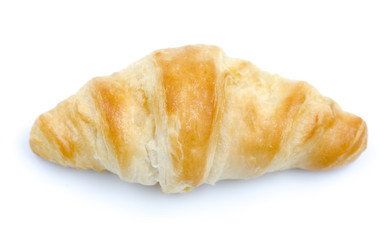 Simple Fluffy Crescent Roll on a Isolated White Background
