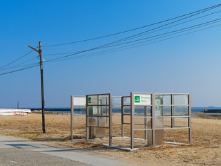 神戸 須磨海岸の喫煙スペース