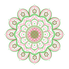 Vector mandalas style decoration, hand drawn round decorative ornament.Fashion motif can be used to print on the phone, tattoo, for paper, textile, clothes.