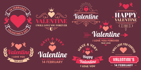 Valentine template banner Vector background for banner