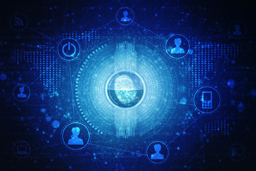 
Fingerprint Scanning Technology Concept 2d Illustration