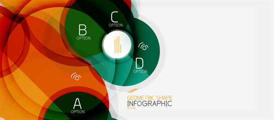 Colorful geometric circle modern abstract background