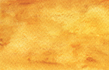 Abstract painting yellow watercolor background on paper texture