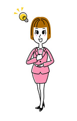 ビジネスウーマン｜閃き、アイデア