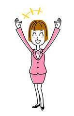 ビジネスウーマン｜喜ぶ、達成