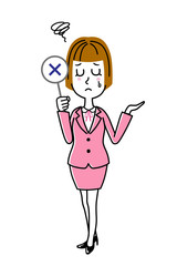 ビジネスウーマン｜不正解、はずれ