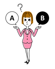 ビジネスウーマン｜選択で悩む