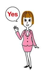 ビジネスウーマン｜yes、受諾