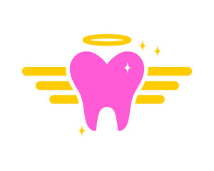 angel tooth teeth dent dental dentist image icon