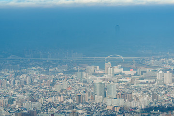 モヤに包まれる東京