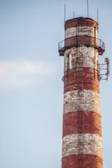 the old chimney of the plant metallurgy