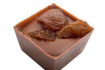 exclusive collection chocolate sweets isolated on the white