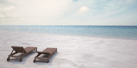 Deck chair on the Beach