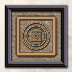 3D rendering combo artwork in elegant frame