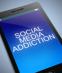 Social media addiction concept.