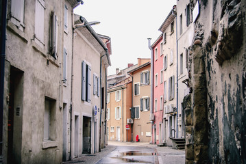 Fototapeta na wymiar Rue à Tournon-sur-Rhône, France.
