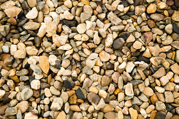 gravel of stone on nature as background